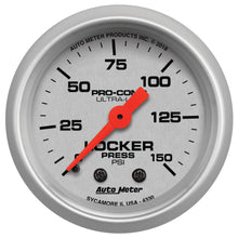 Load image into Gallery viewer, Autometer Ultra-Lite 2-1/16in 150 PSI Mechanical Air Locker Gauge