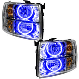 Oracle Lighting 07-13 Chevrolet Silverado Pre-Assembled LED Halo Headlights - Blue SEE WARRANTY