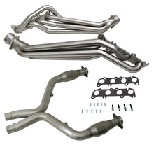 Load image into Gallery viewer, BBK 11-14 Ford Mustang GT 1-3/4 Long Tube Headers w/High Flow Catted X-Pipe (304 Stainless Steel)