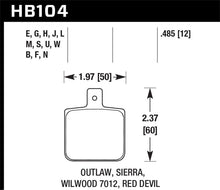 Load image into Gallery viewer, Hawk DTC-60 Wilwood DL Single Outlaw w/ 0.156in Center Hole Race Brake Pads