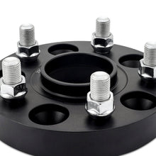 Load image into Gallery viewer, Mishimoto Wheel Spacers - 5x120 - 64.1 CB - M14 x1.5 - 25mm - BK