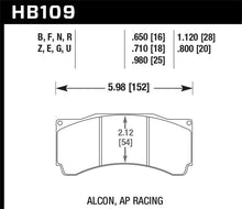 Load image into Gallery viewer, Hawk DTC-80 AP Racing 18mm Race Brake Pads