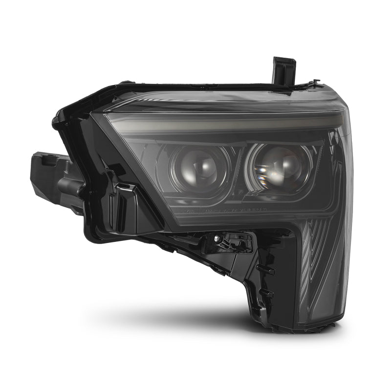 AlphaRex 22-23 Toyota Tundra LUXX-Series Headlights Alpha-Black w/Amber DRL - Req 810029 OR 810030