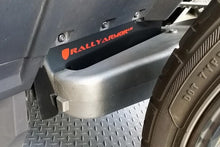 Load image into Gallery viewer, Rally Armor 15-16 Polaris Slingshot Rear Swingarm Black UR Mud Flap w/Orange Logo (MOQ 200 PCS)