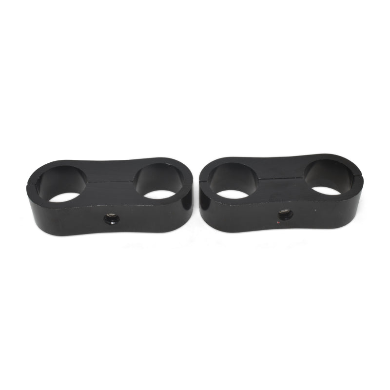 Russell Hose Separator For -10 Braided Hose - Black Anodize (2 Pack)