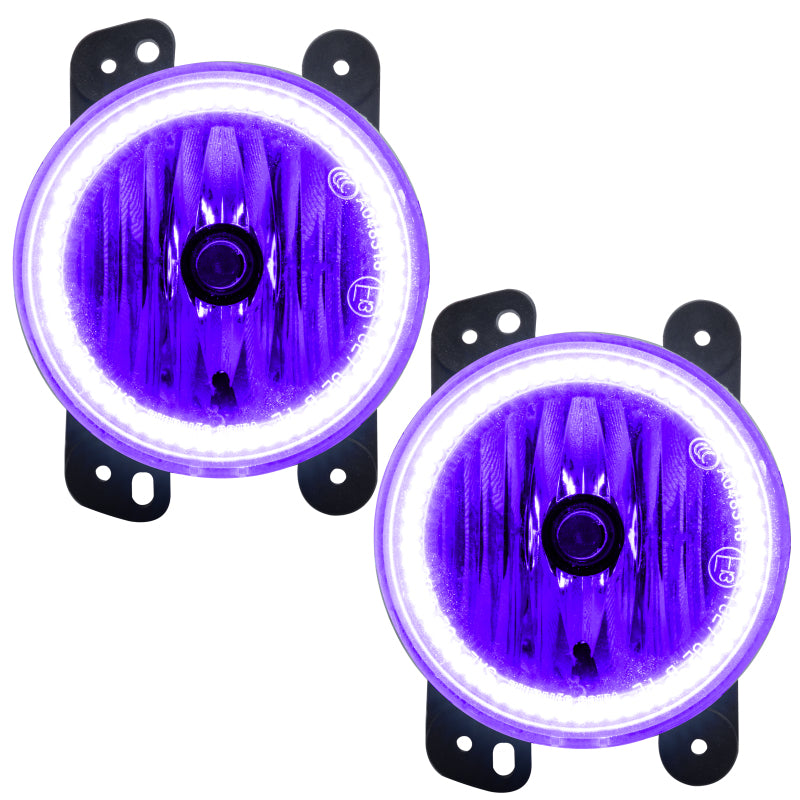 Oracle Lighting 10-15 Jeep Wrangler JK Pre-Assembled LED Halo Fog Lights -UV/Purple SEE WARRANTY