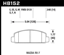 Load image into Gallery viewer, Hawk Mazda RX-7 Black Race Front Brake Pads