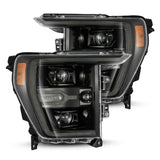 AlphaRex 21-22 Ford F150 Luxx-Series Projector Headlights Alpha-Black w/Activ Light/Seq Signal