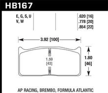 Load image into Gallery viewer, Hawk AP Racing/Brembo Universal DTC-70 Race Brake Pads