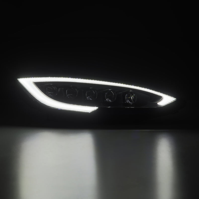 AlphaRex 12-21 Tesla Model S NOVA-Series LED Proj Headlights Blk w/Activtn Light & Seq.Sig / SB DRL