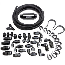 Load image into Gallery viewer, Snow Performance 8AN Braided Stainless Fuel Line Kit - Black Line