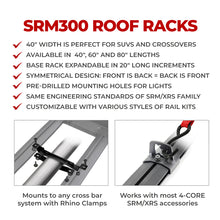 Load image into Gallery viewer, Go Rhino SRM300 Tri-Rail Kit (For 40x40in. Rack) - Tex. Blk (Rails ONLY - Req. Platform)