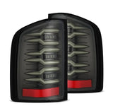 AlphaRex 07-13 Chevrolet Silverado 1500 (Ex. Hybrid Models) LUXX-Series LED Tail Lights Alpha-Black