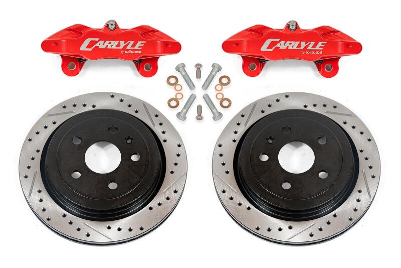 BMR 97-04 Chevrolet Corvette C5 Brake Kit For 15in Conversion Drilled & Slotted Rotors Red Calipers