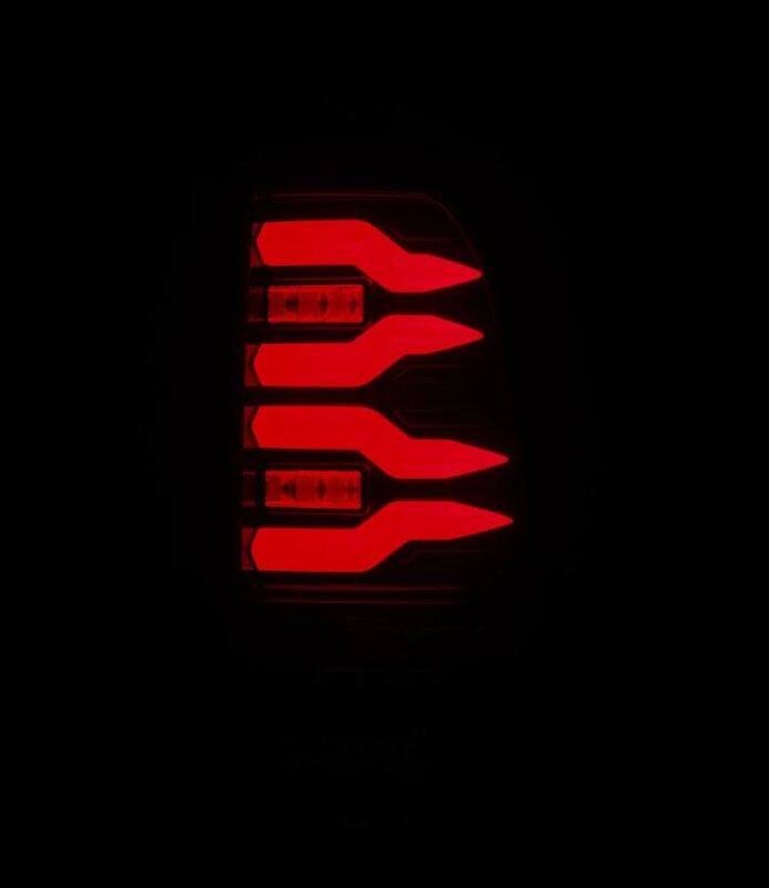 AlphaRex 97-03 Ford F150 / 99-16 Ford F250/F350/F450/F550 LUXX-Series LED Tail Lights - Black/Red