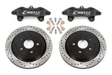 BMR 14-19 Chevrolet Corvette C7 Brake Kit For 15in Conversion Drilled & Slotted Rotors Black Caliper