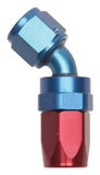 Russell Performance -12 AN Red/Blue 45 Degree Full Flow Swivel Hose End