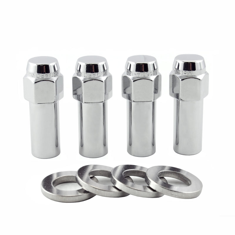 McGard Hex Lug Nut (X-Long Shank - 1.365in.) 7/16-20 / 13/16 Hex / 2.27in. Length (4-Pack) - Chrome