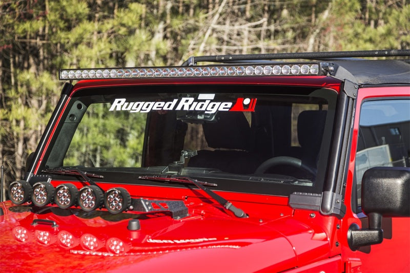 Rugged Ridge 07-18 Jeep Wrangler JK Elite Fast Track Windshield Light Bar Mount w/o Crossbar