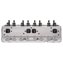 Load image into Gallery viewer, Edelbrock Cylinder Head Victor Jr SBC 23 Deg 220cc Complete for Hydraulic Roller Cam