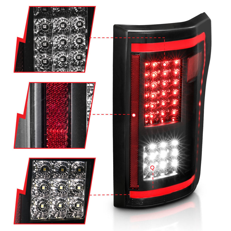 ANZO 15-17 Ford F-150 LED Taillights - Smoke