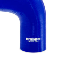 Load image into Gallery viewer, Mishimoto Silicone Reducer Coupler 90 Degree 2.25in to 3in - Blue