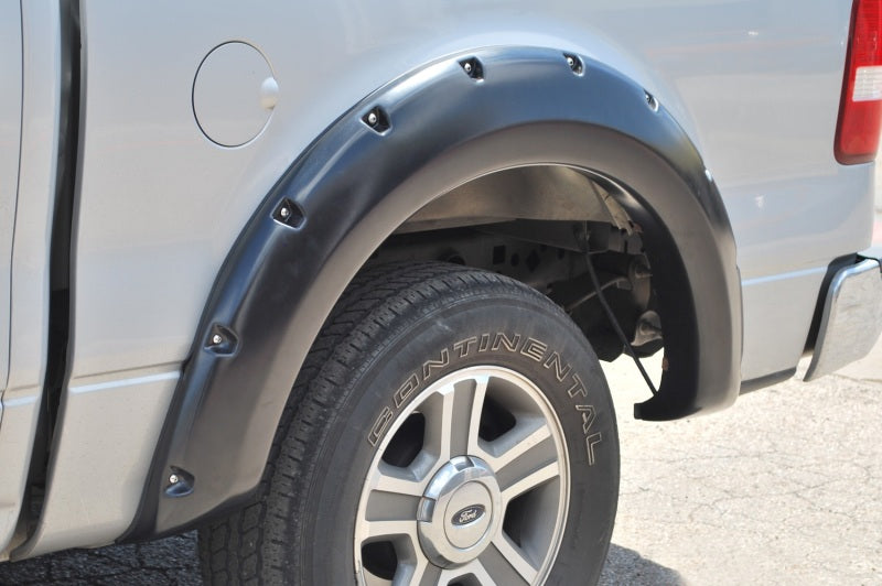 Lund 04-08 Ford F-150 (No Stepside) RX-Rivet Style Smooth Elite Series Fender Flares - Black (4 Pc.)