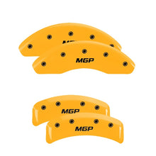 Load image into Gallery viewer, MGP 4 Caliper Covers Engraved Front &amp; Rear Honda Yellow Finish Black Char 2005 Honda Civic