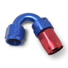 Load image into Gallery viewer, Russell Performance -6 AN Red/Blue 150 Degree Full Flow Swivel Hose End (With 9/16in Radius)