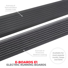 Load image into Gallery viewer, Go Rhino 07-17 Jeep Wrangler 2dr E-BOARD E1 Electric Running Board Kit (Cut Req.) - Bedliner Coating