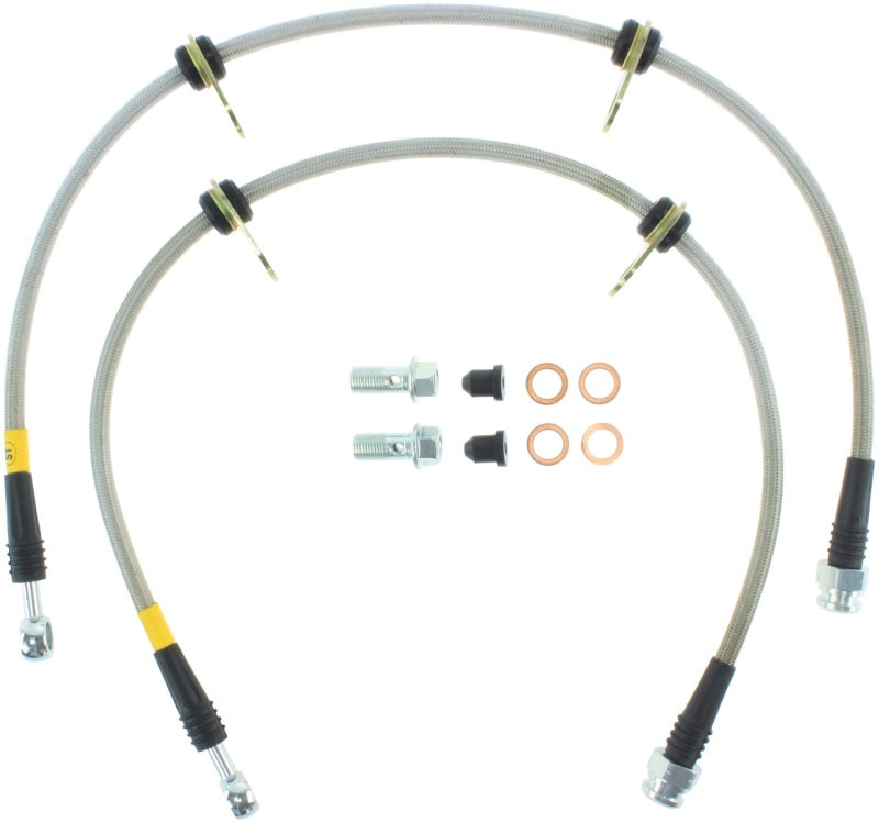 StopTech 90-93 Acura Integra / 90-91 Honda CRX Si Rear Disc Rear SS Brake Lines