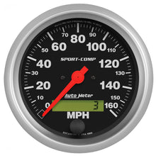 Load image into Gallery viewer, Autometer Sport-Comp 3-3/8 inch 160 MPH Electronic Speedometer Gauge