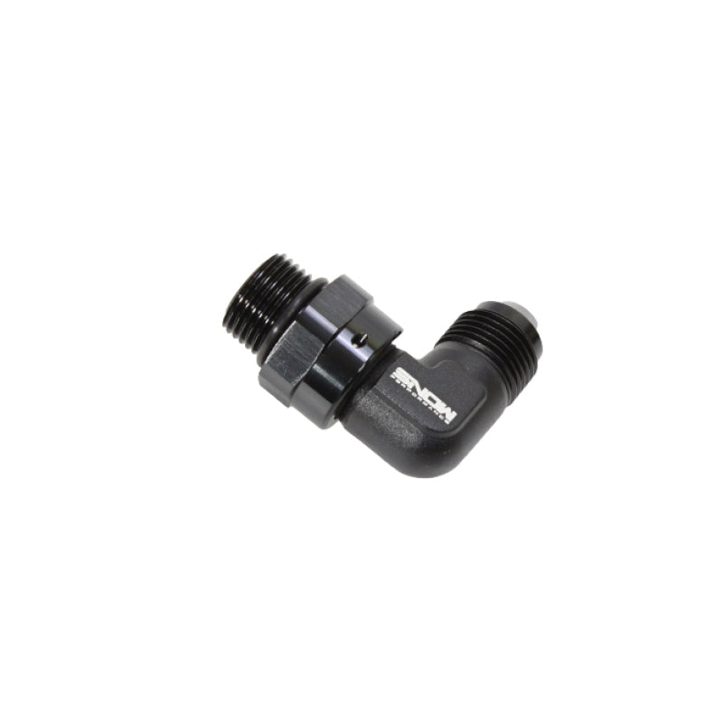 Snow -8 ORB to -8AN 90 Degree Swivel Fitting (Black)