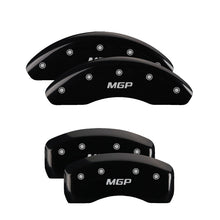 Load image into Gallery viewer, MGP 4 Caliper Covers Engraved Front &amp; Rear MGP Black finish silver ch