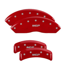 Load image into Gallery viewer, MGP 4 Caliper Covers Engraved Front Buick Rear Red Finish Silver Char 2002 Buick LeSabre