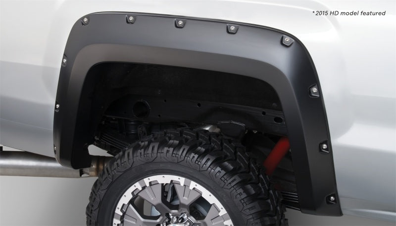 Bushwacker 14-18 GMC Sierra 1500 Pocket Style Flares 2pc 69.3/78.8/97.8in Bed - Black