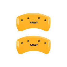 Load image into Gallery viewer, MGP 4 Caliper Covers Engraved Front &amp; Rear MGP Yellow Finish Black Characters 2004 Saturn Ion