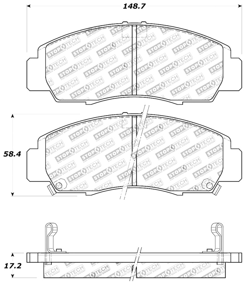 StopTech Performance 04-09 Acura TSX / 09 Accord V6 Coupe ONLY Front Brake Pads