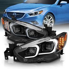 Load image into Gallery viewer, ANZO 2014-2015 Mazda 6 Projector Headlights w/ Plank Style Design Black