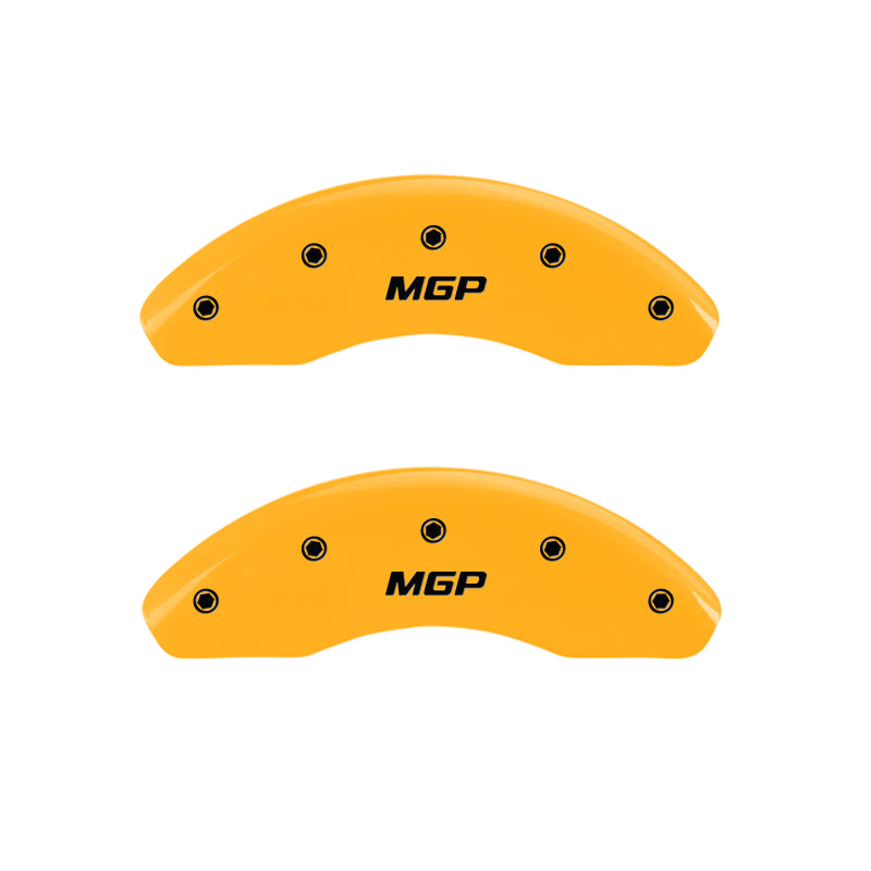 MGP 4 Caliper Covers Engraved Front & Rear MGP Yellow Finish Black Characters 2016 Fiat 500X