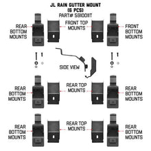 Load image into Gallery viewer, Go Rhino 6pc Rain Gutter Mounting Kit for SRM Rack