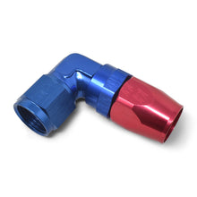 Load image into Gallery viewer, Russell Performance -12 AN Red/Blue 90 Degree Forged Aluminum Swivel Hose End