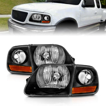 Load image into Gallery viewer, ANZO 1997-2003 Ford F150 Crystal Headlight Black w/ Parking Light