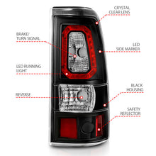 Load image into Gallery viewer, ANZO 1999-2002 Chevy Silverado 1500 LED Taillights Plank Style Black w/Clear Lens