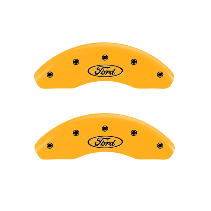 MGP 2 Caliper Covers Engraved Front Oval Logo/Ford Yellow Finish Blk Char 2004 Ford Focus