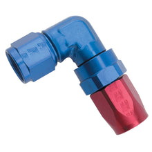 Load image into Gallery viewer, Russell Performance -8 AN Red/Blue 90 Degree Forged Aluminum Swivel Hose End