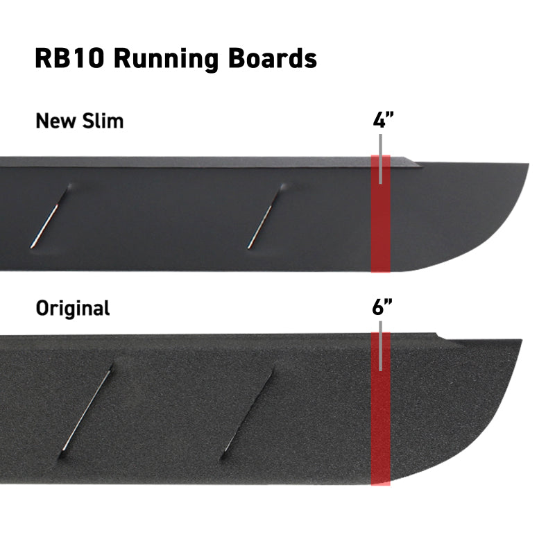 Go Rhino RB10 Slim Running Boards - Universal 68in. (Fits 2DR) - Tex. Blk