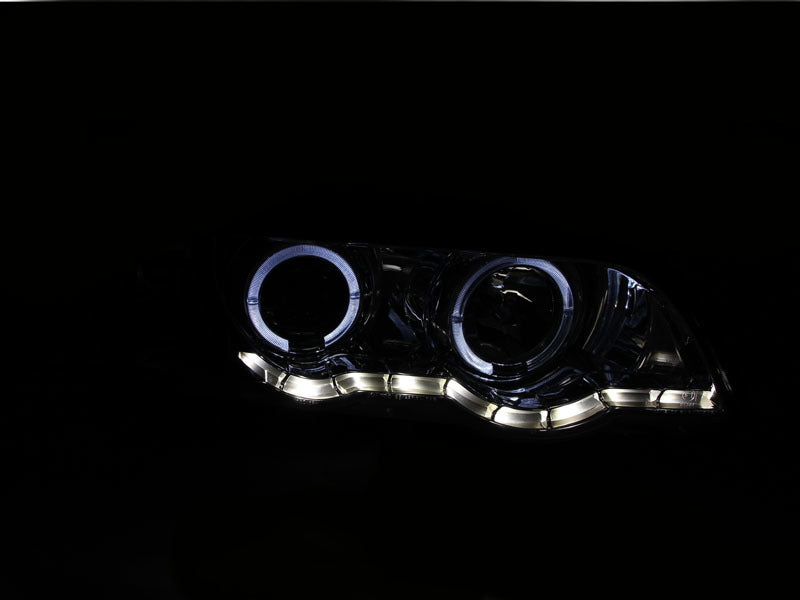 ANZO 2000-2003 BMW X5 Projector Headlights w/ Halo Chrome