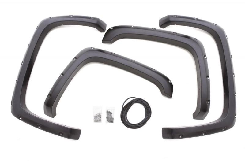 Lund 15-17 Chevy Silverado 2500 RX-Rivet Style Textured Elite Series Fender Flares - Black (2 Pc.)