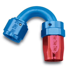 Load image into Gallery viewer, Russell Performance -6 AN Red/Blue 150 Degree Full Flow Swivel Hose End (With 9/16in Radius)